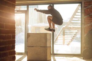 Box jump plyometric to improve tendons
